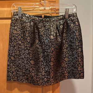 Jcrew black and gold mini skirt 00